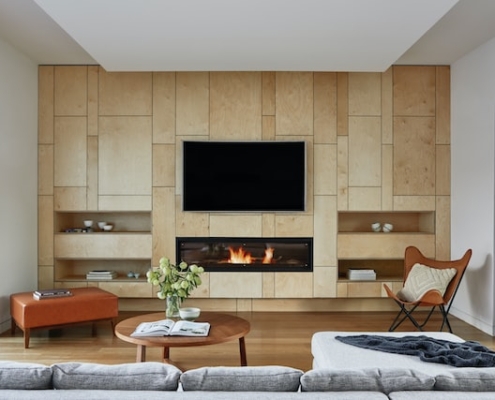 built-in entertainment center